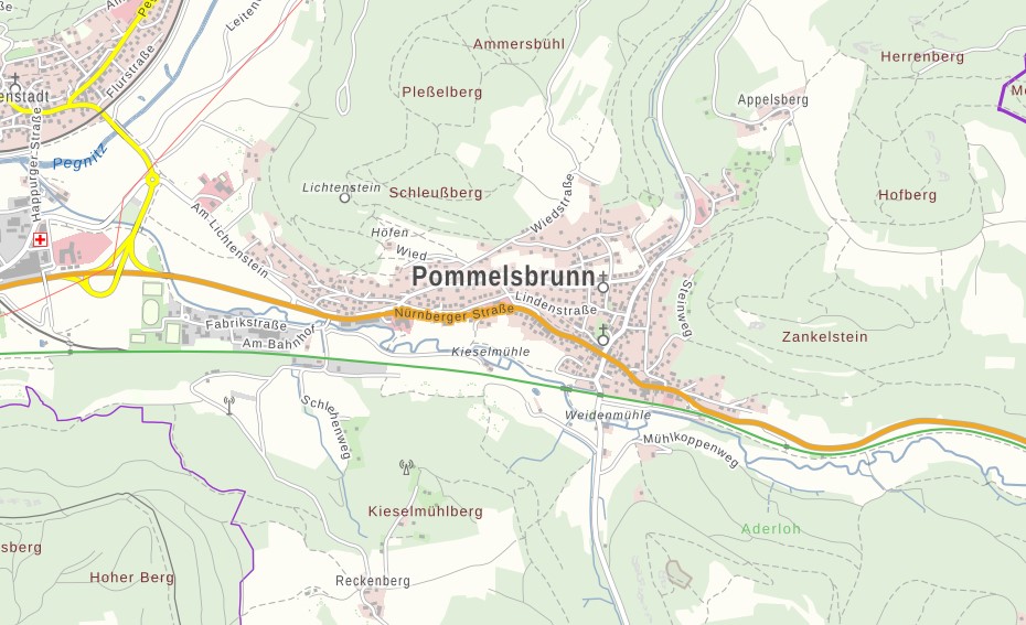 Ortsplan Pommelsbrunn